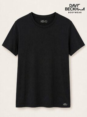 David Beckham Bodywear for H&M Black Cotton Crew Neck T-Shirt Size L Minimalist